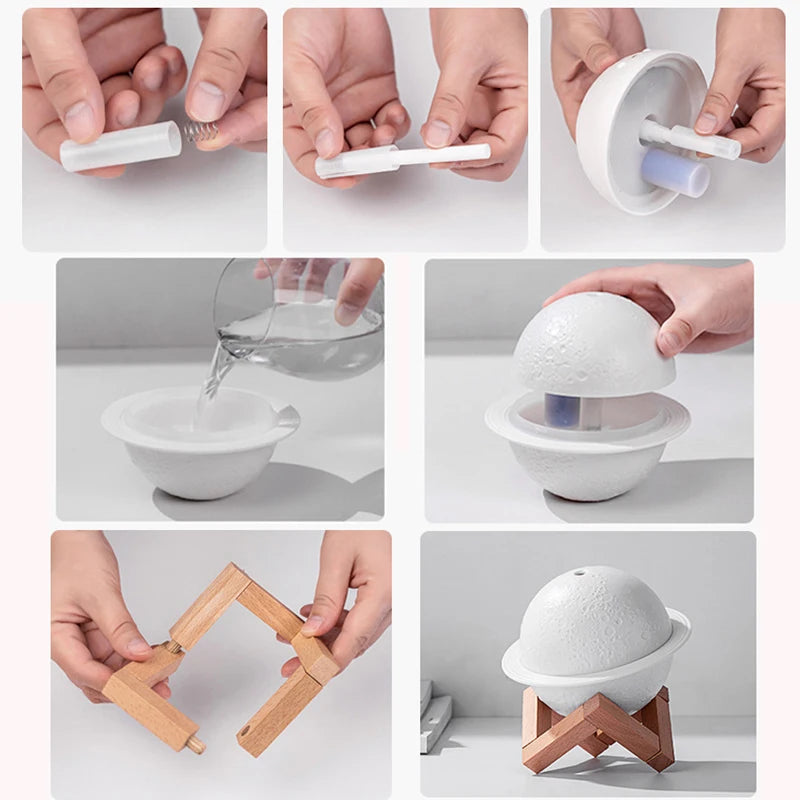 Humidificateur nuage lune 3D LED