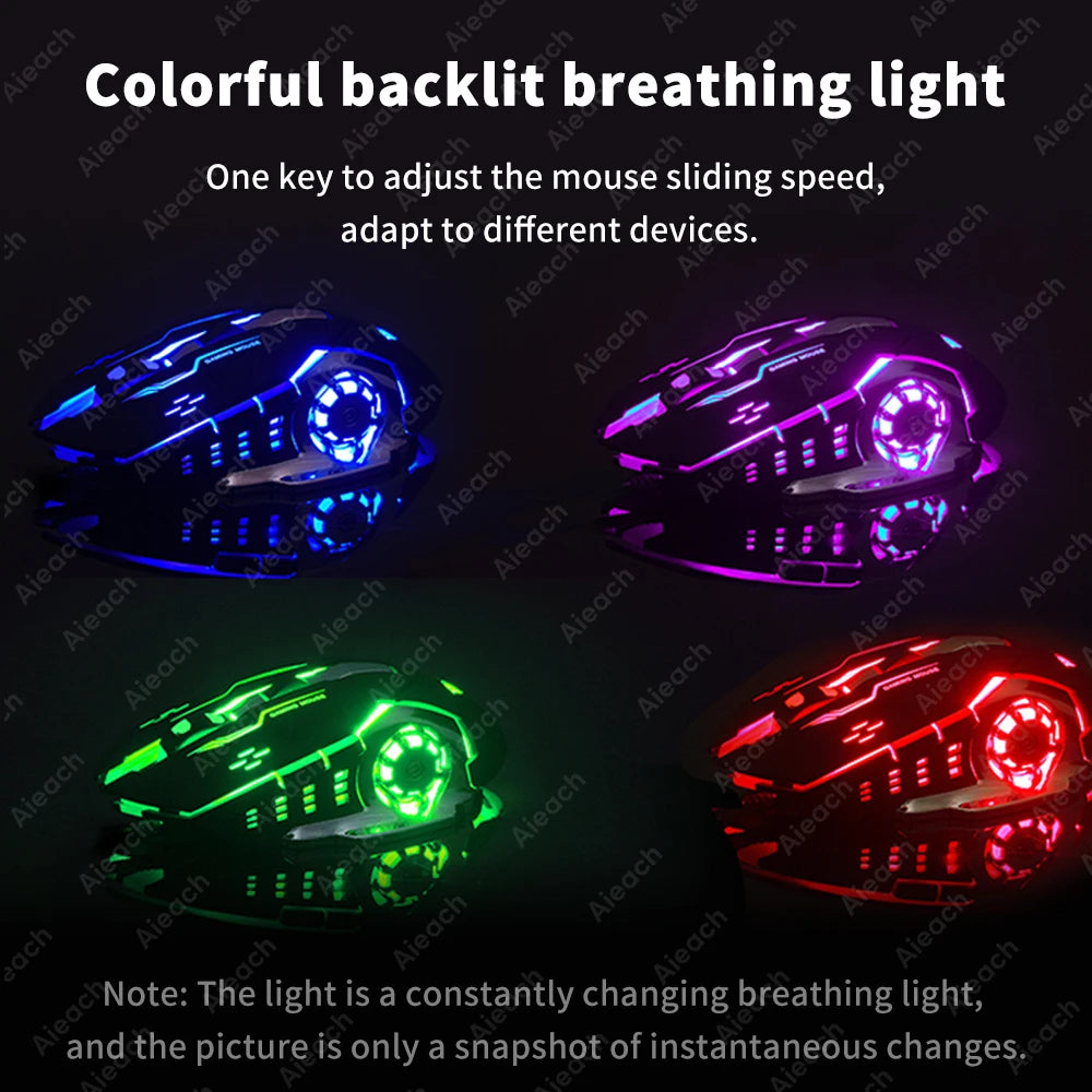 Souris gaming sans fill bluetooh 2.4G rétroéclairage TGB rechargeable