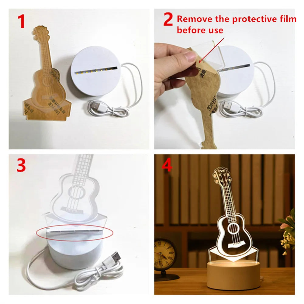 Veilleuse LED 3D Ramadan Eid