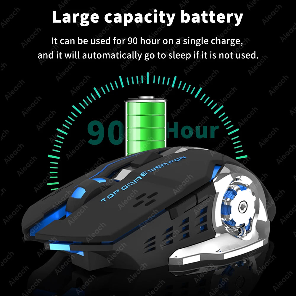 Souris gaming sans fill bluetooh 2.4G rétroéclairage TGB rechargeable